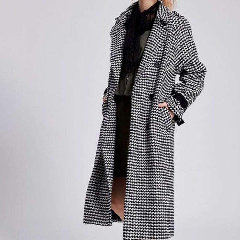 NWT Storets Lilly Houndstooth Coat XS